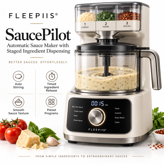 FLEEPIIS® SaucePilot Automatic Sauce Maker with Staged Ingredient Dispensing