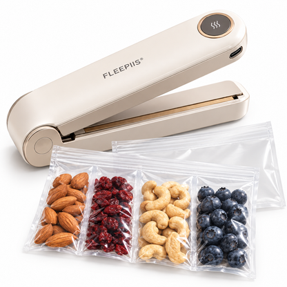 FLEEPIIS® FreshFold Foldaway Rechargeable Food Bag Heat Sealer