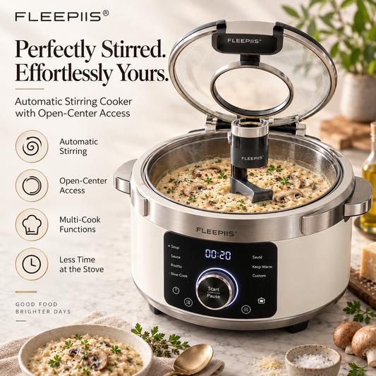 FLEEPIIS® StirHalo 6QT Automatic Stirring Multi-Cooker