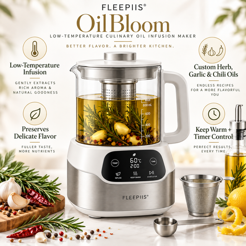 FLEEPIIS® OilBloom 800mL Low-Temperature Culinary Oil Infusion Maker