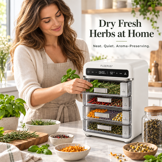 FLEEPIIS® HerbVault 4-Chamber Herb & Botanical Dehydrator with Precision Temperature Control
