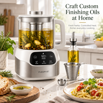 FLEEPIIS® OilBloom 800mL Low-Temperature Culinary Oil Infusion Maker