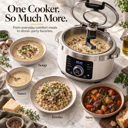 FLEEPIIS® StirHalo 6QT Automatic Stirring Multi-Cooker