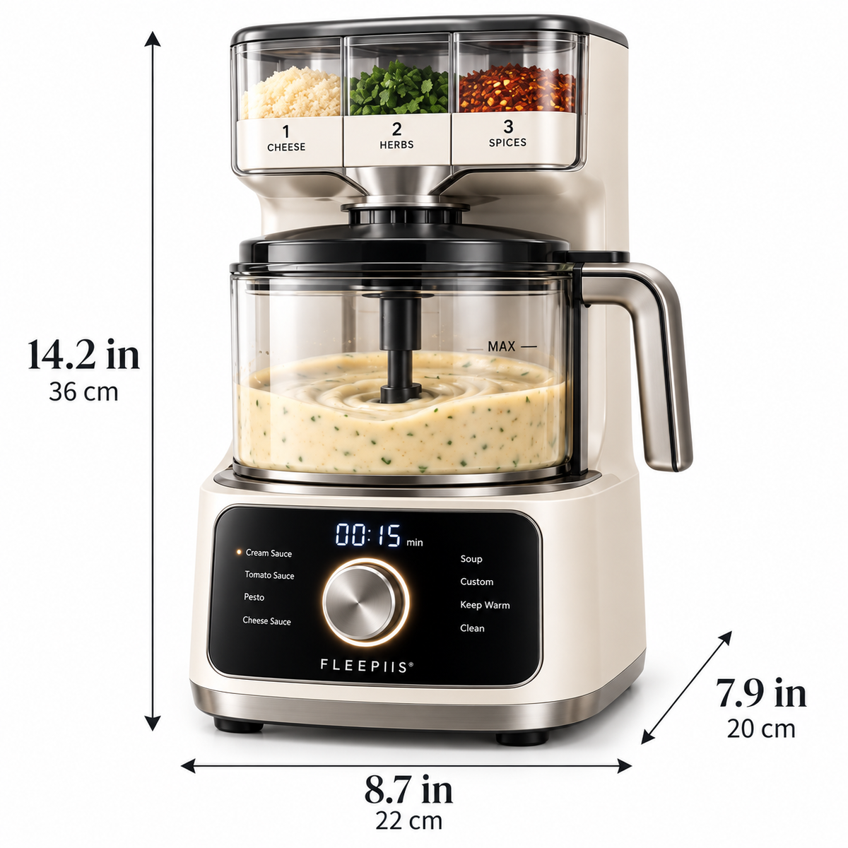FLEEPIIS® SaucePilot Automatic Sauce Maker with Staged Ingredient Dispensing
